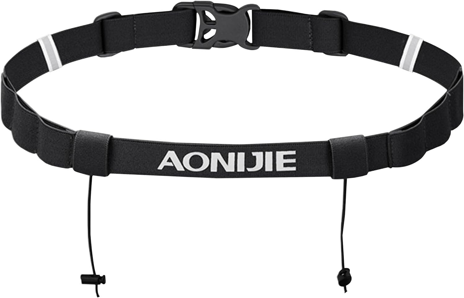Adjustable Race Number Bib Belt with 6 Storage Loops - Elastic Webbing for Runners in Triathlons, Marathons, and Cycling