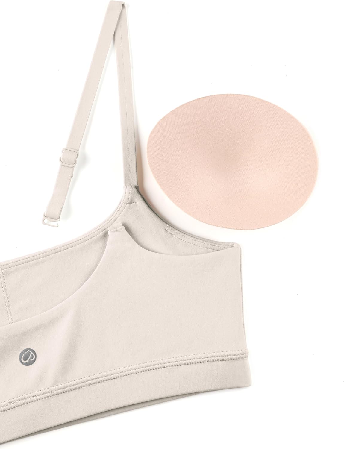 Adjustable Spaghetti Strap Sports Bra for Women - Wireless Padded Crop Top for Yoga Workout