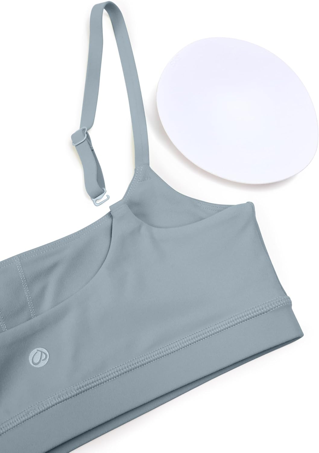 Adjustable Spaghetti Strap Sports Bra with Wireless Padded Scoop Neck - Women's Butterluxe Yoga Crop Top for Workout