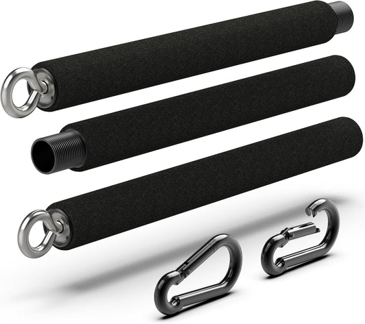 Adjustable Steel Resistance Bar for Resistance Bands - Portable Dual Cable Machine Attachment for Working Out - Tribe Lifting Resistance Band Bar