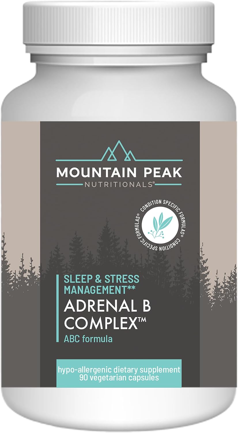 Adrenal B Complex Supplement with Adaptogens for Endocrine & Nervous System Support - 90 Vegetarian Capsules