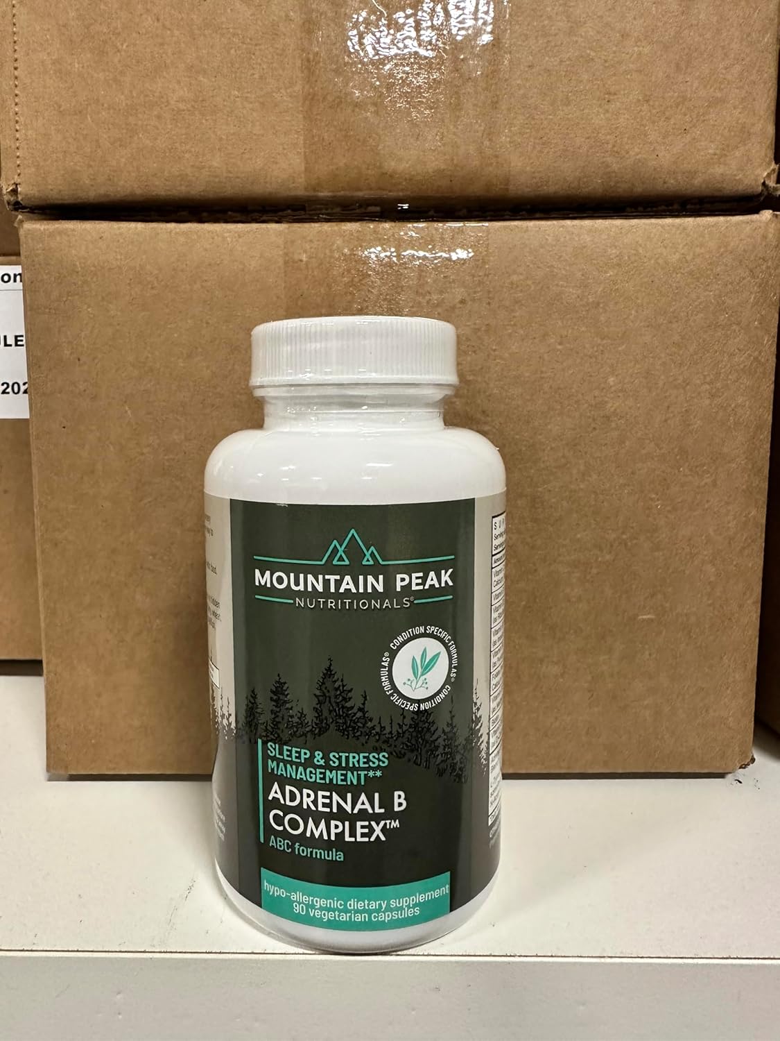 Adrenal B Complex Supplement with Adaptogens for Endocrine & Nervous System Support - 90 Vegetarian Capsules