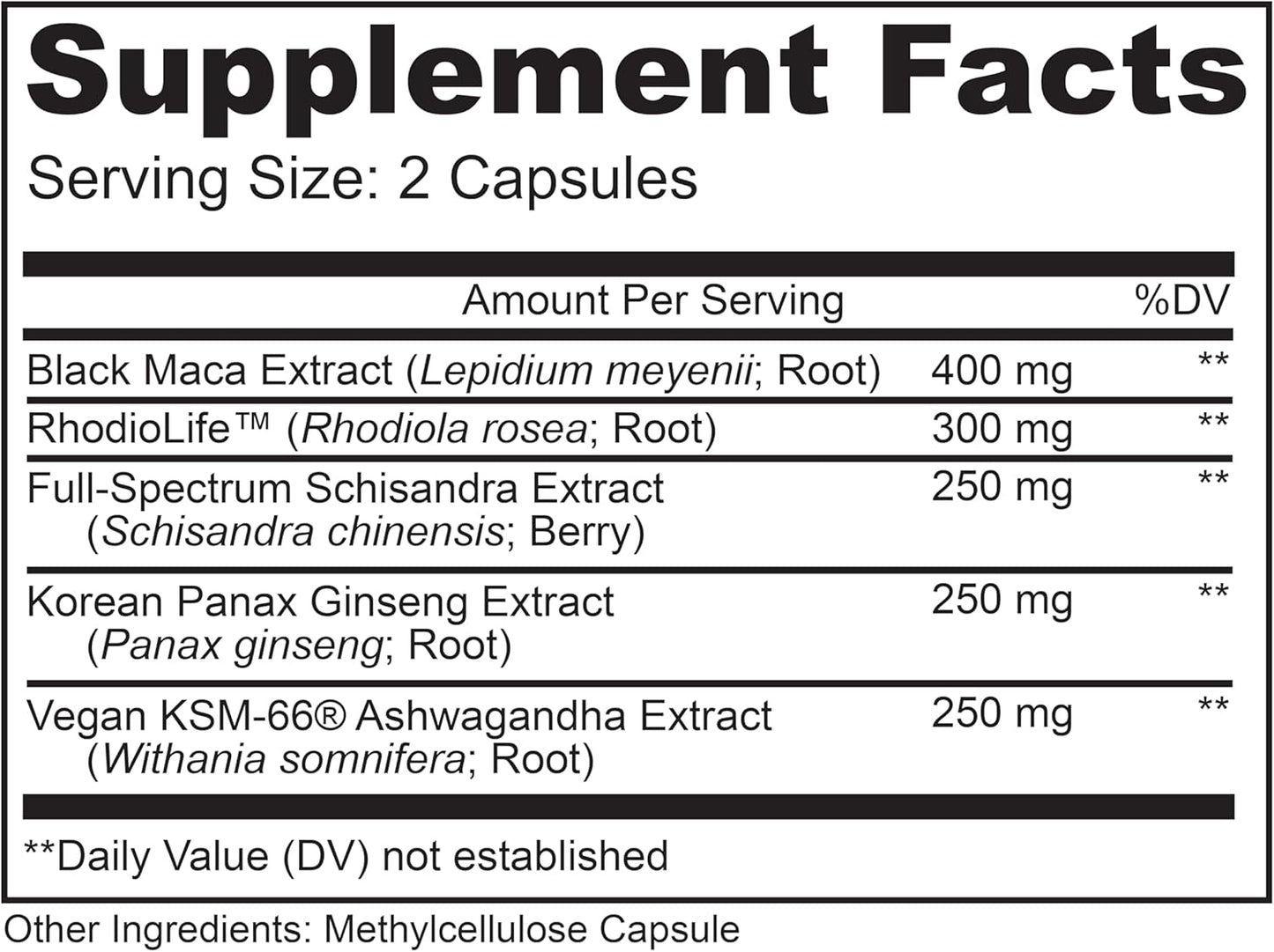 Adrenal Boost Supplement for Immune Support, Stress Relief, Memory, Focus, and Better Sleep - 60 Vegetarian Capsules