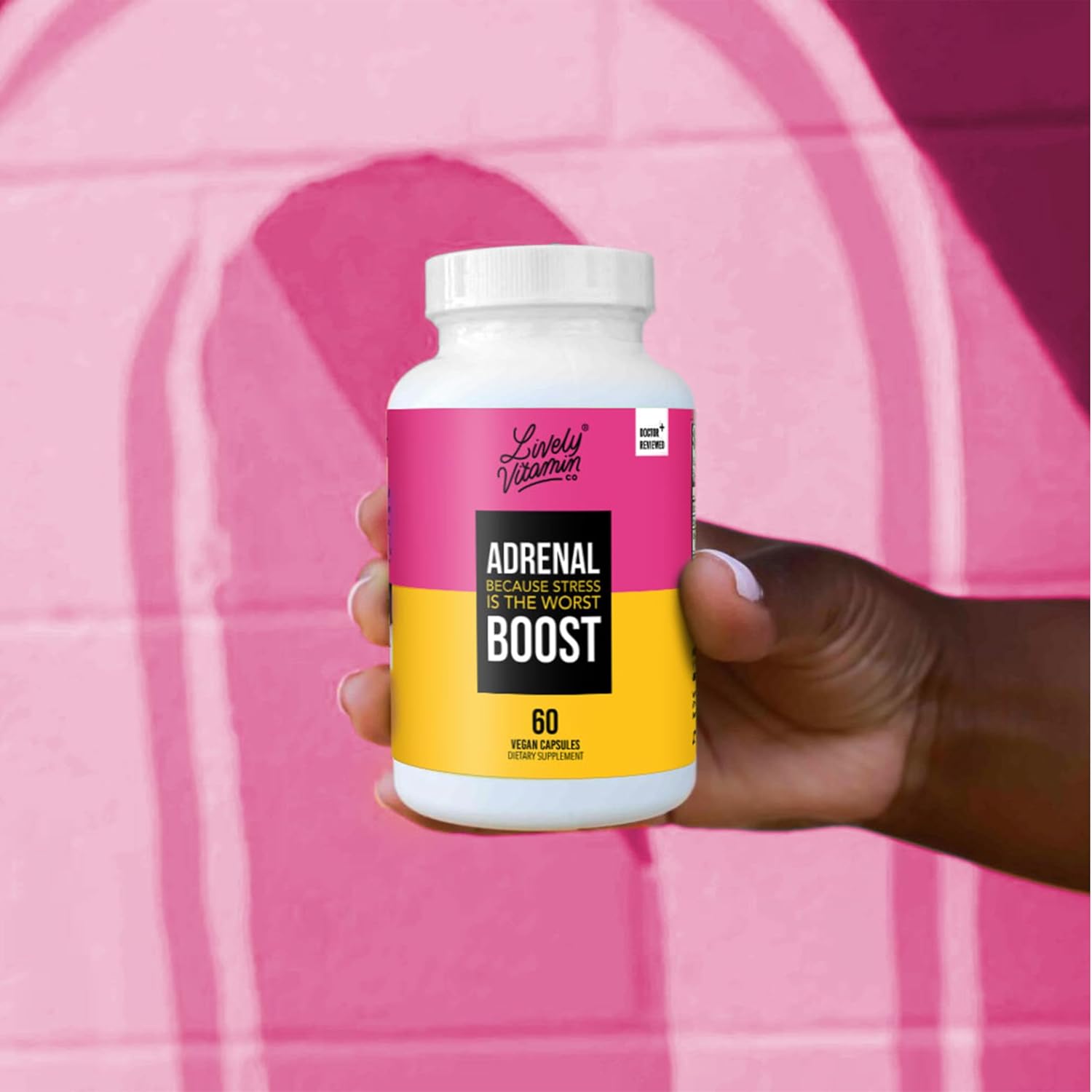 Adrenal Boost Supplement for Immune Support, Stress Relief, Memory, Focus, and Better Sleep - 60 Vegetarian Capsules