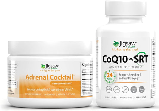 Adrenal Cocktail CoQ10-SRT Bundle with 60 Servings by Jigsaw Health