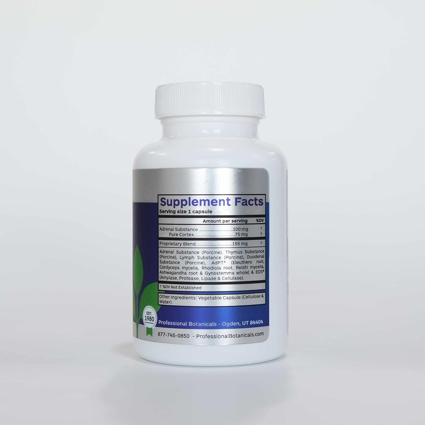 Adrenal Cortex Supplement for Healthy Adrenal Gland Function - 90 Veg Capsules by Professional Botanicals