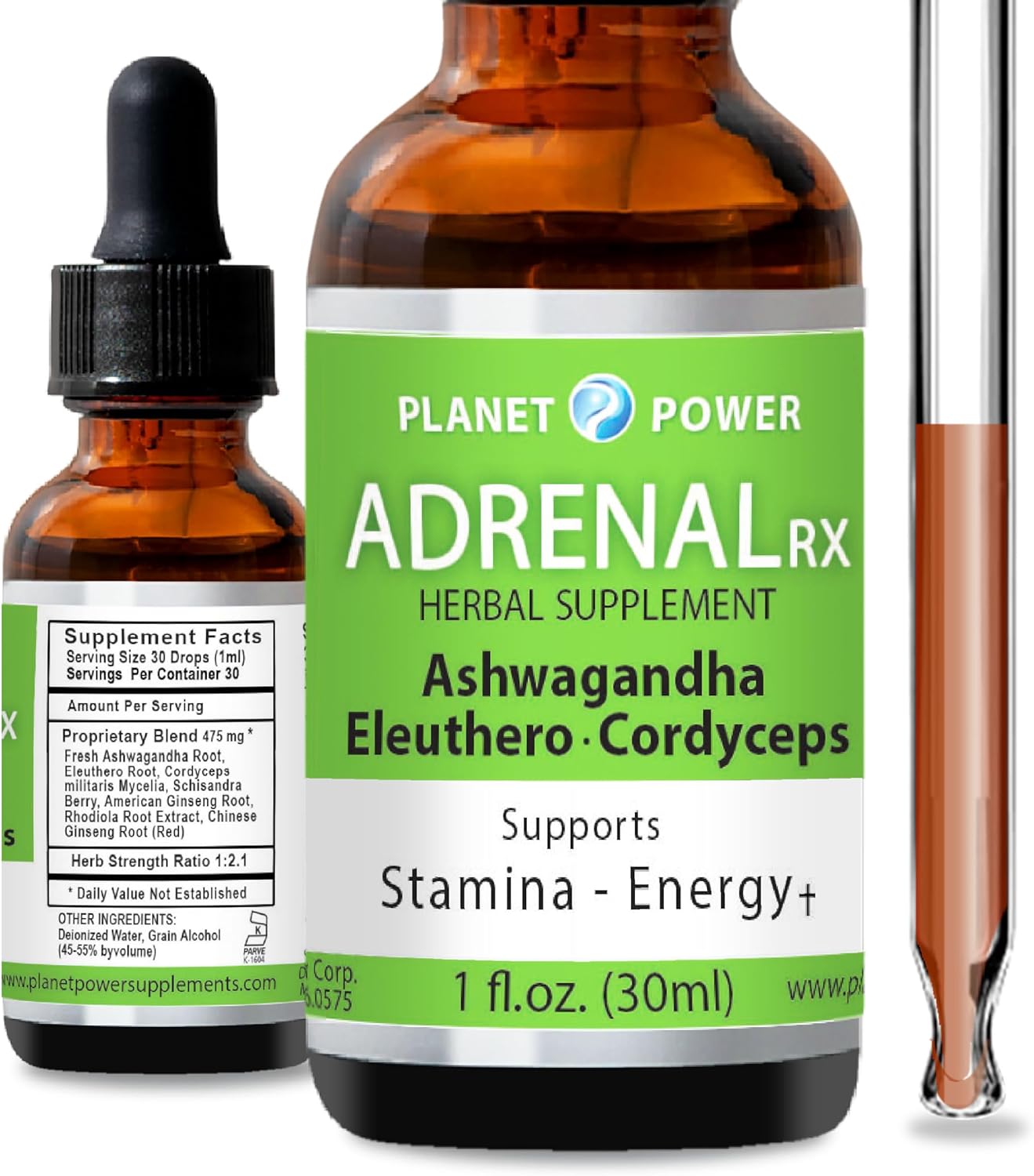 Adrenal Daily Liquid Drops with Adaptogenic Herbs for Wellness & Energy