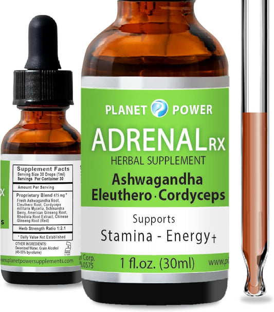 Adrenal Daily Liquid Drops with Adaptogenic Herbs for Wellness & Energy