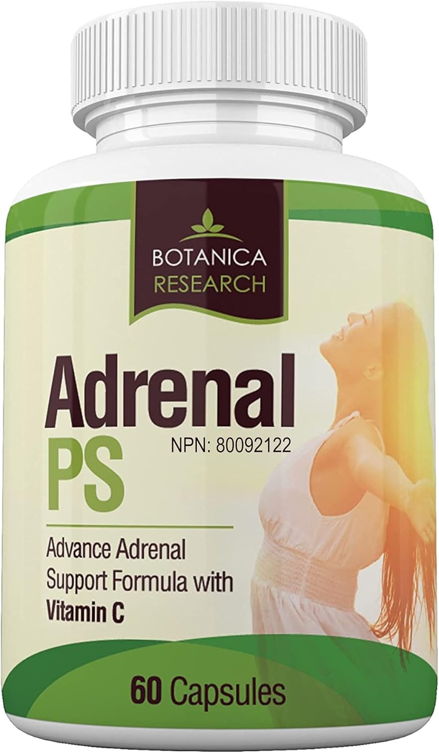 Adrenal Fatigue Support Supplement with Rhodiola Rosea, L-Tyrosine, Panax Ginseng, Holy Basil - Natural Cortisol Gland Complex for Energy & Health