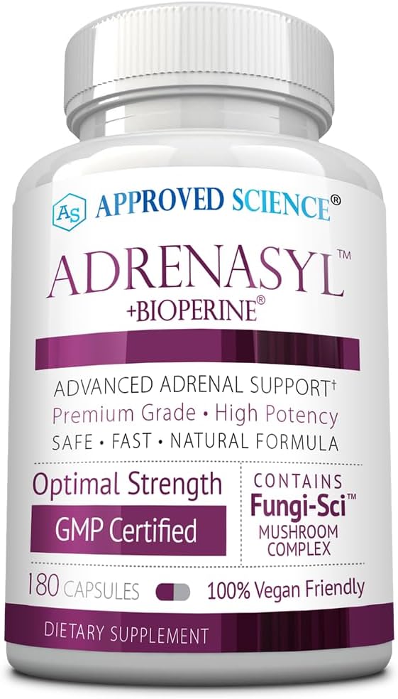 Adrenal Gland Support Supplement - 180 Capsules - Approved Science Adrenasyl