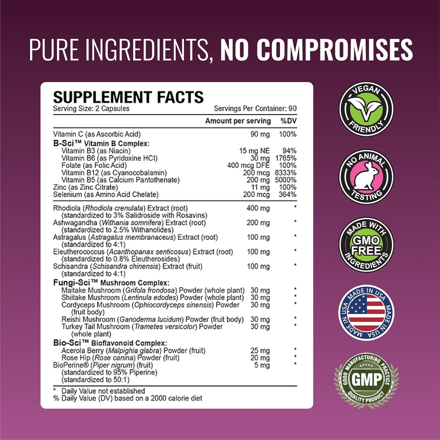 Adrenal Gland Support Supplement - 180 Capsules - Approved Science Adrenasyl