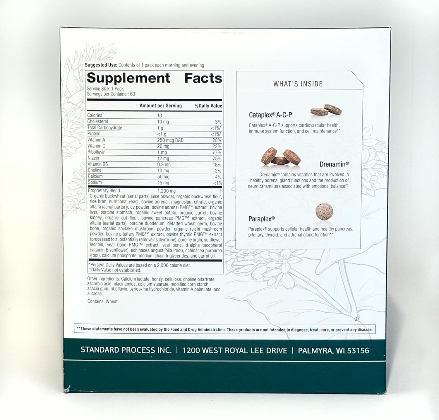 Adrenal Health Daily Fundamentals by Standard Process Inc. - Support for Healthy Adrenal Function and Energy Levels
