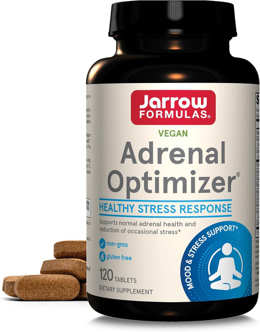 Adrenal Optimizer® Supplement with Ashwagandha, Chamomile & Schizandra Extract - 120 Vegan Tablets for Stress Relief - 60 Day Supply - BoostGo Australia