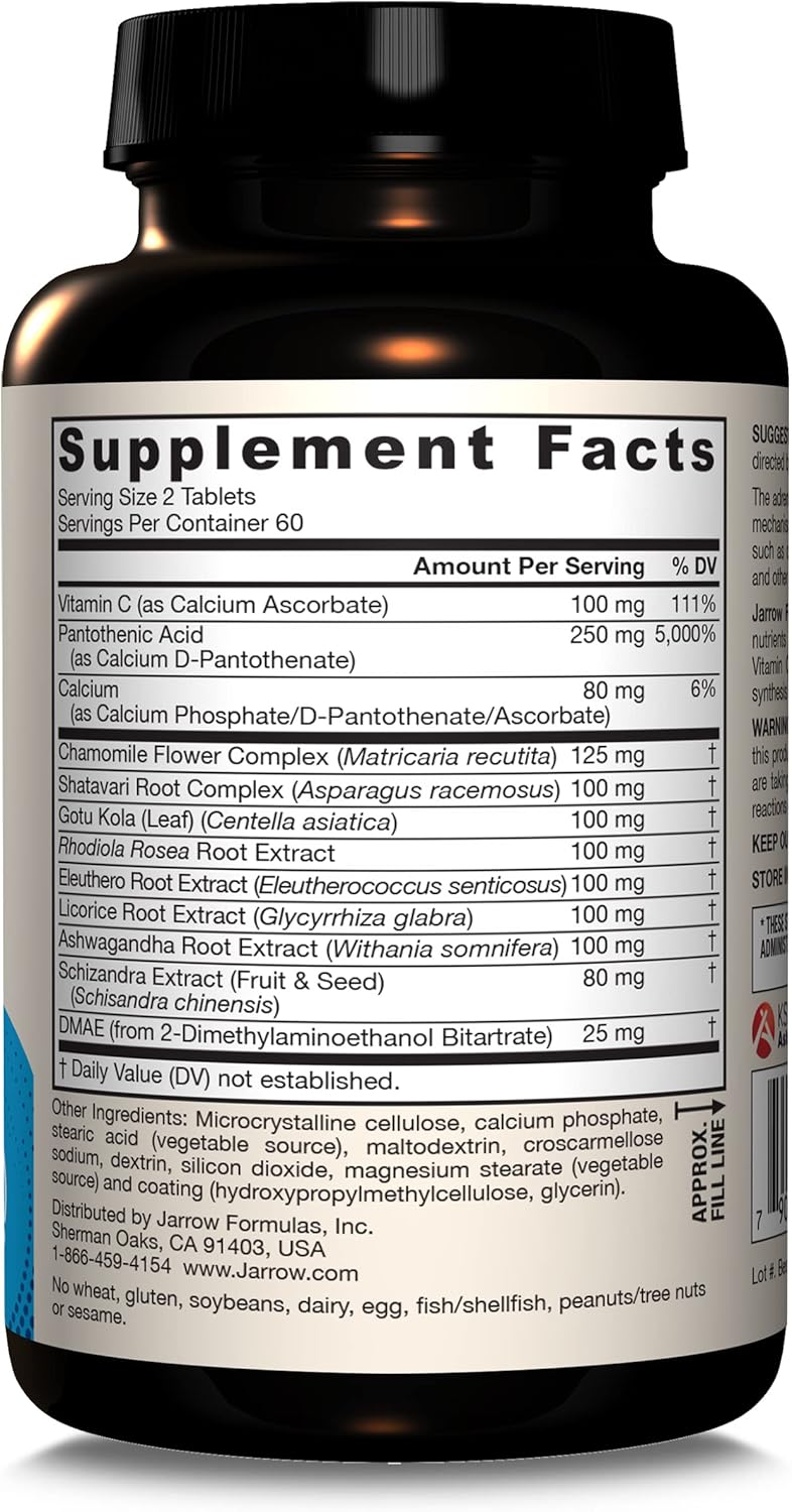 Adrenal Optimizer® Supplement with Ashwagandha, Chamomile & Schizandra Extract - 120 Vegan Tablets for Stress Relief - 60 Day Supply - BoostGo Australia