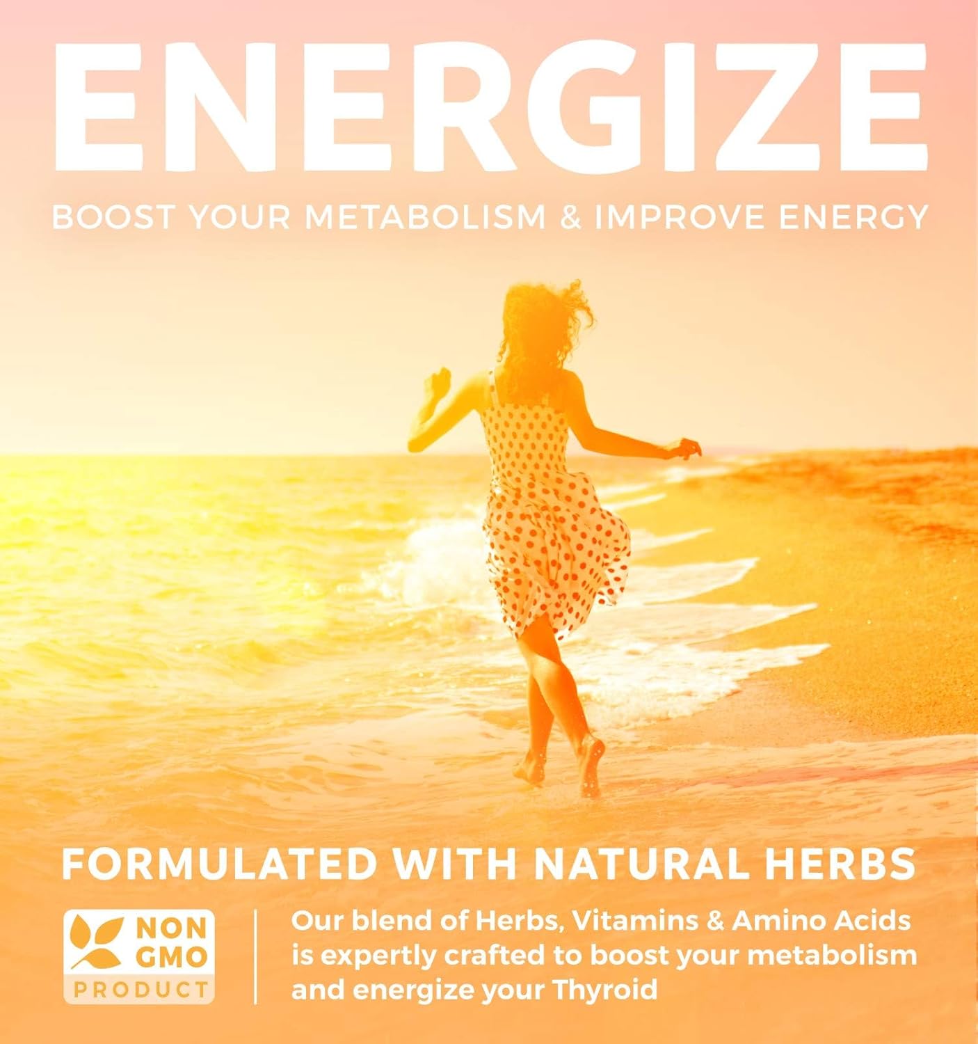 Adrenal & Thyroid Support Supplement with L-Tyrosine, Iodine, Ashwagandha, Zinc, Vitamin B12 - Endocrine Harmony (2-Month Supply)