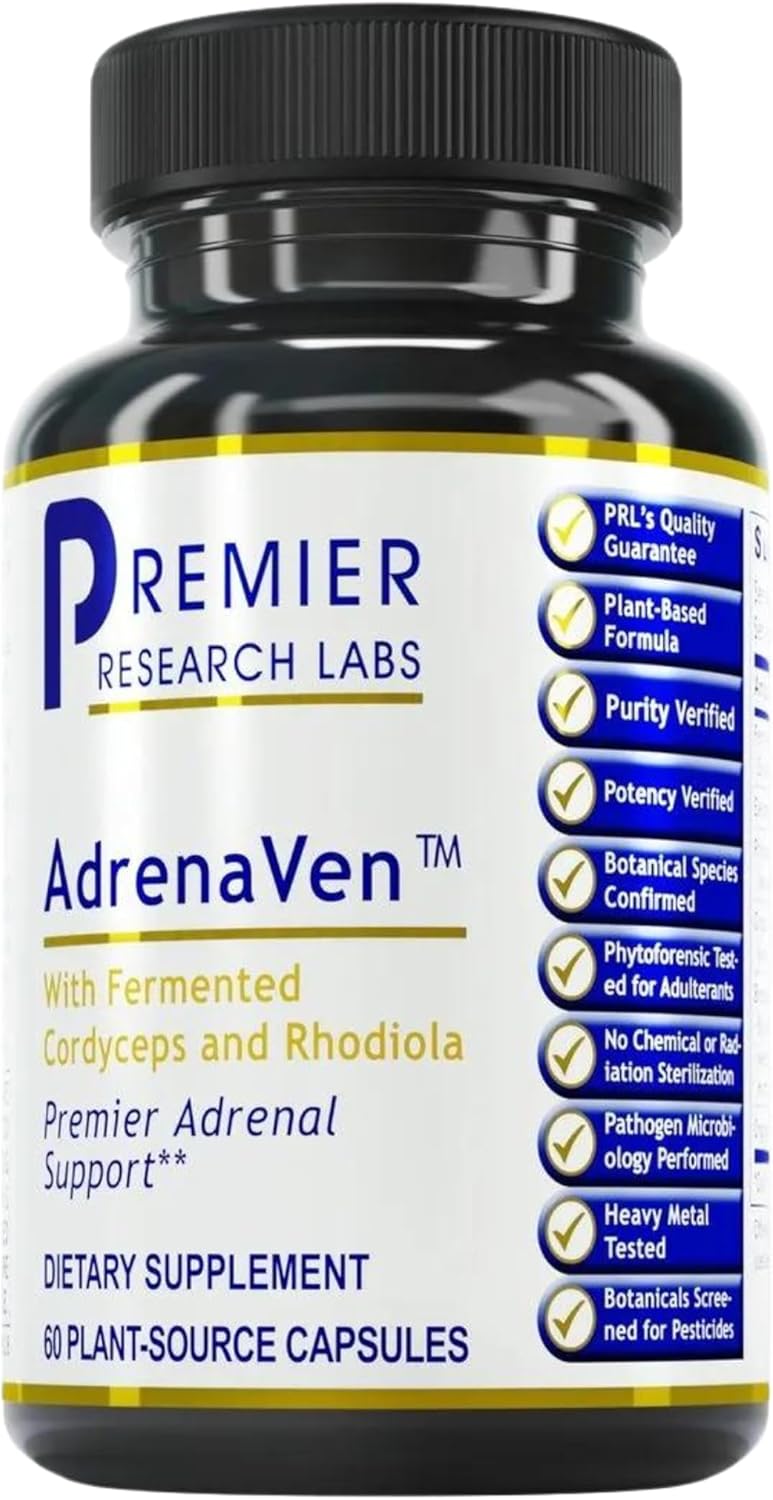 AdrenaVen - Organic Adrenal Health Supplement for Stress Support - 60 Capsules