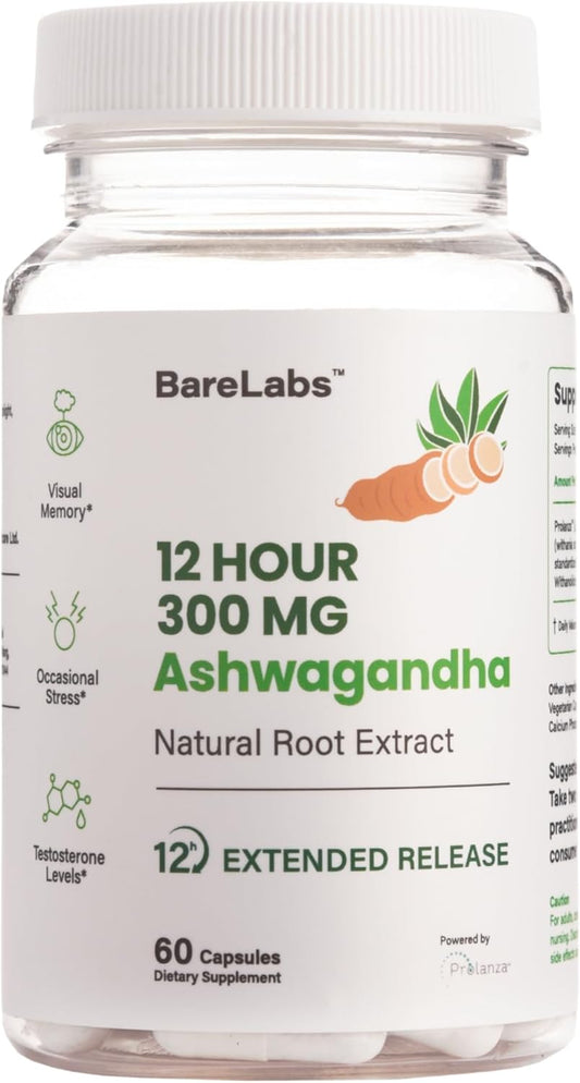 Advanced 12 Hour Time Release Ashwagandha - Natural Root Extract - Sleep, Energy, Stress Support - Men and Women - 30 Day Supply