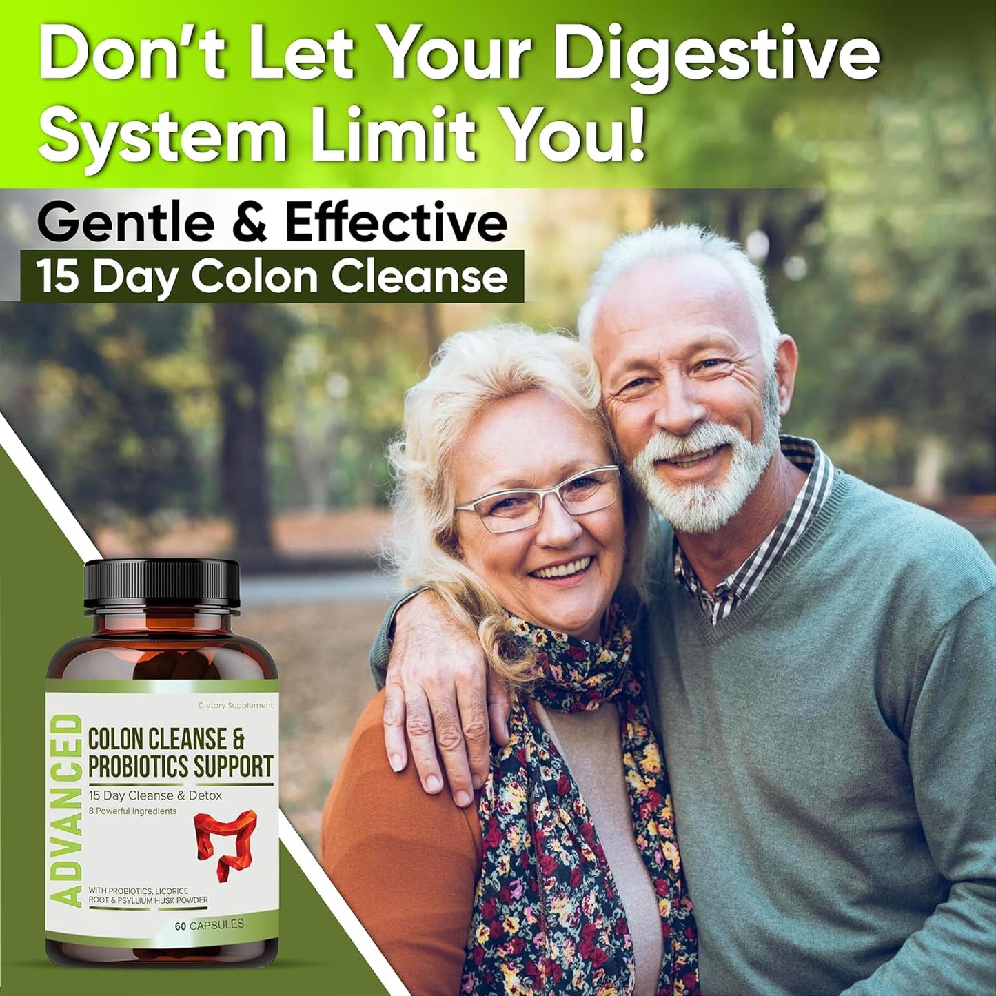 Advanced 15-Day Gut Cleanse Detox with Probiotics for Women and Men by NutraPro