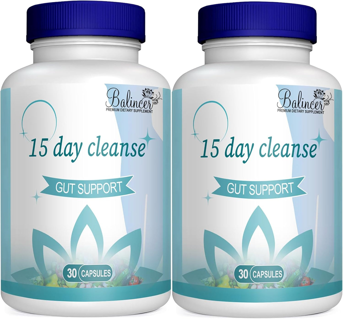 Advanced 15 Day Gut Cleanse Detox with Senna & Psyllium Husk - Non-GMO 30 Capsules for Men & Women