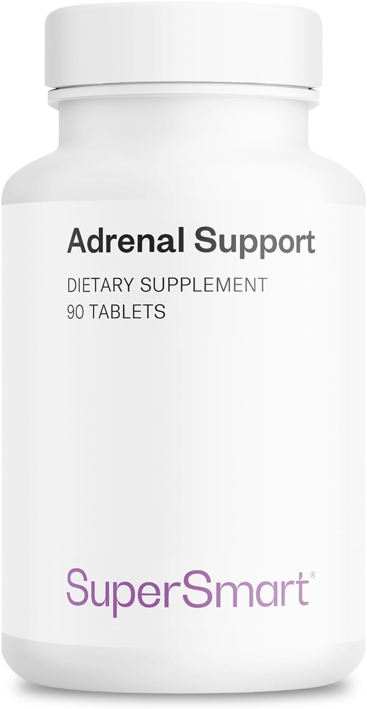 Advanced Adrenal Support Supplement with Rhodiola Rosea, Holy Basil Tulsi, Magnesium | Non-GMO & Gluten Free - 90 Tablets