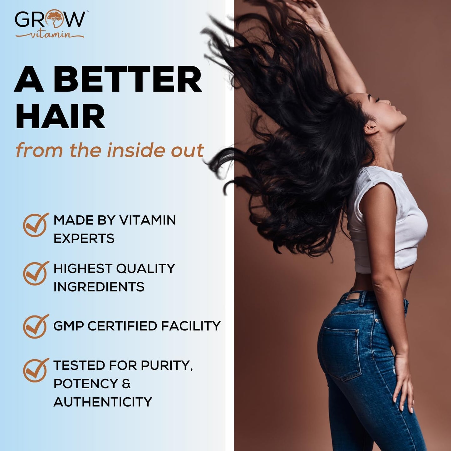 Advanced All in One Hair Formula with Biotin, Saw Palmetto, DHT Blocker & Trace Minerals - Hair, Skin & Nails Supplement - 90 Capsules for Men & Women