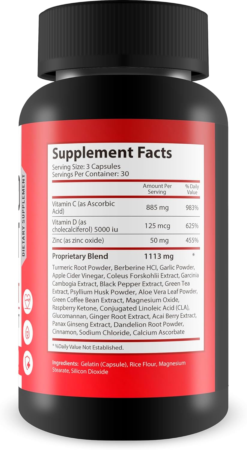 Advanced Blood Sugar Support Supplement with Turmeric & Berberine - True You Health's 11 Second Secret Formula for Glucose Control - Best Gluco Support Solution for Optimal Blood Health