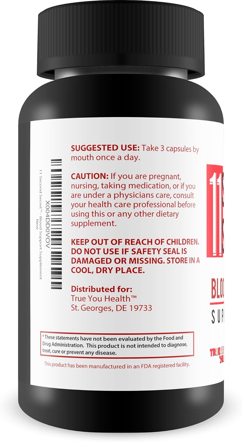Advanced Blood Sugar Support Supplement with Turmeric & Berberine - True You Health's 11 Second Secret Formula for Glucose Control - Best Gluco Support Solution for Optimal Blood Health