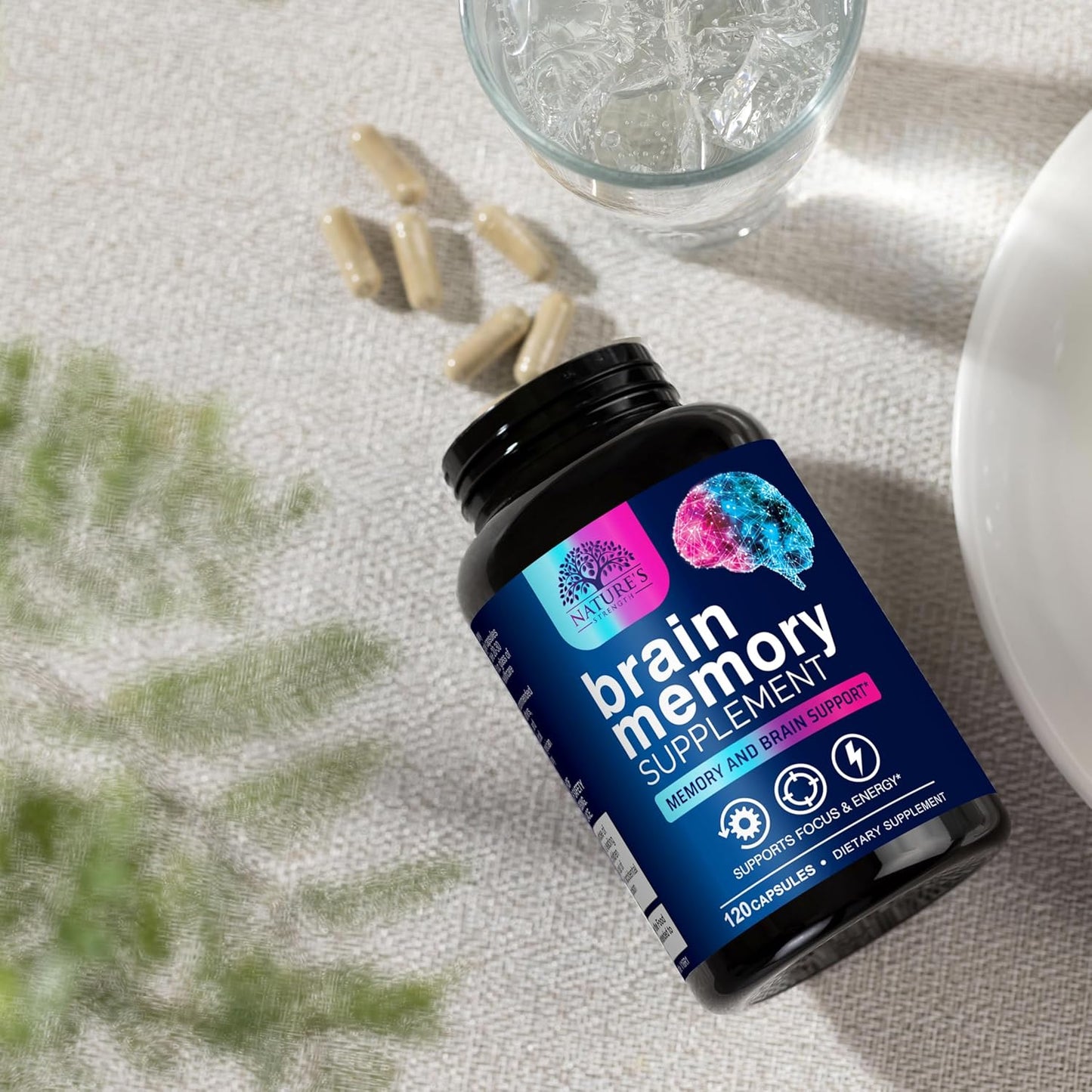 Advanced Brain Health Memory Vitamins with Bacopa & More - Cognitive Formula for Focus, Energy, and Clarity - 120 Capsules