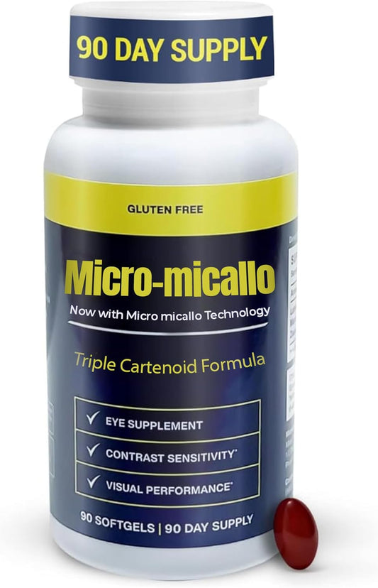 Advanced Carotenoid Eye Health Formula for Adults - 90 Softgels, 3 Month Supply