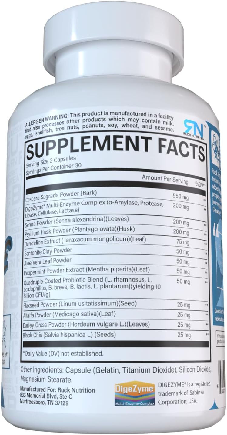 Advanced Detox Formula with Milk Thistle & Dandelion Root for Digestive Support, Slimming Formula, Bloating Reduction, Toxin Flush, Energy Boost - Probiotic Blend