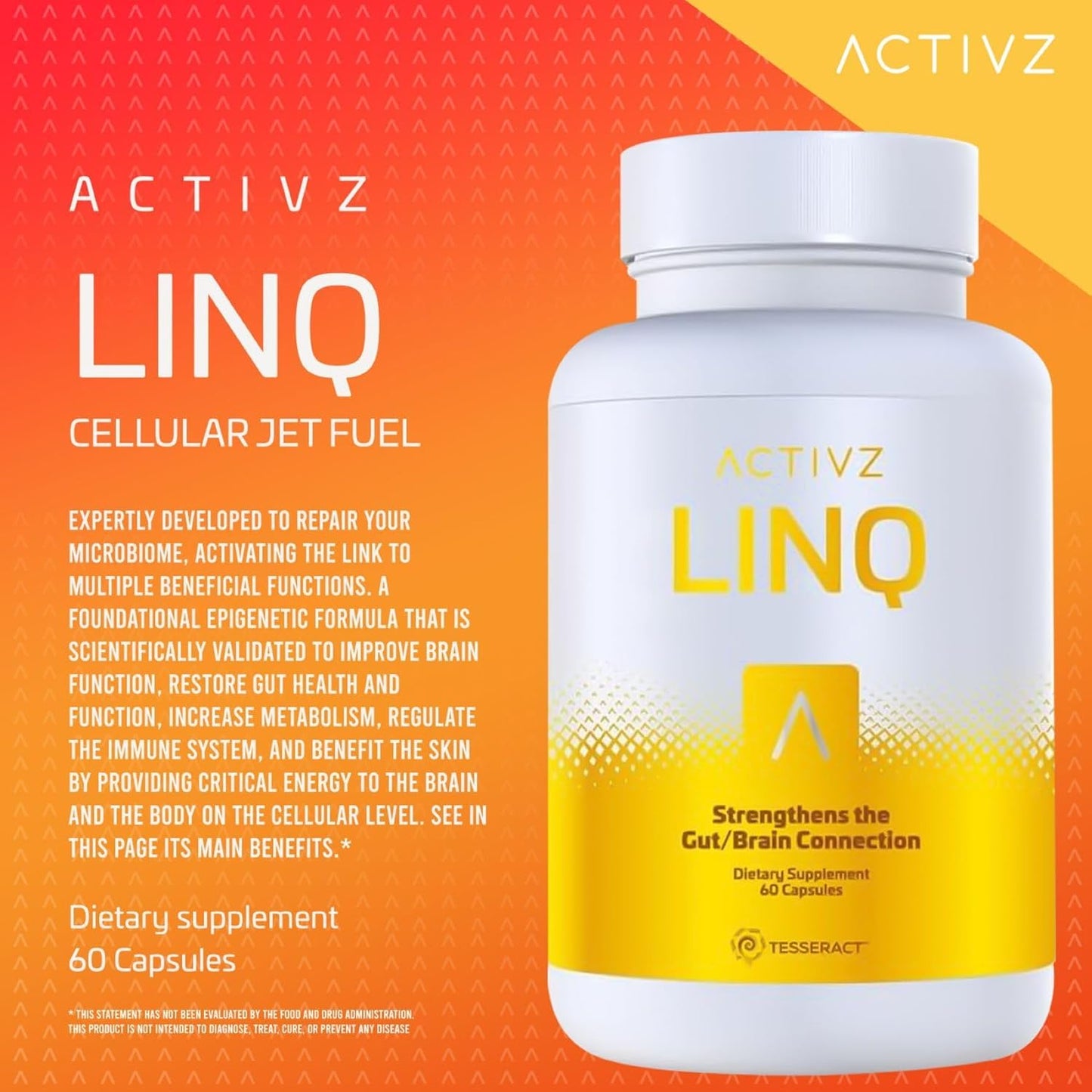 Advanced Epigenetic Formula - Boost Brain Function, Gut Health, Skin Radiance, Immune Support - 60 Capsules