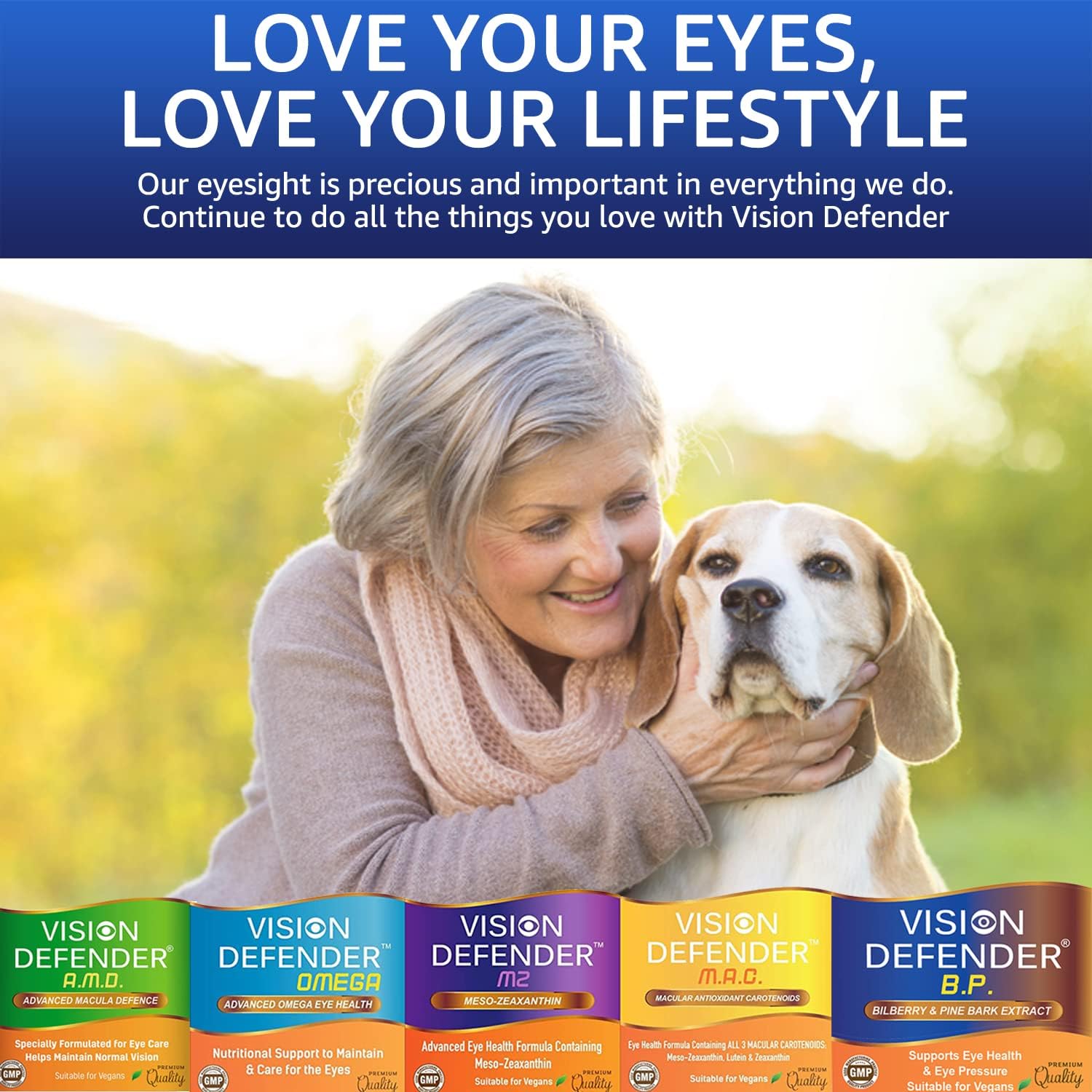 Advanced Eye Care Bundle with AREDS2, Lutein, Zeaxanthin, Vitamin C & E, Copper, Zinc, Meso-Zeaxanthin, Bilberry, Pine Bark - UK Made