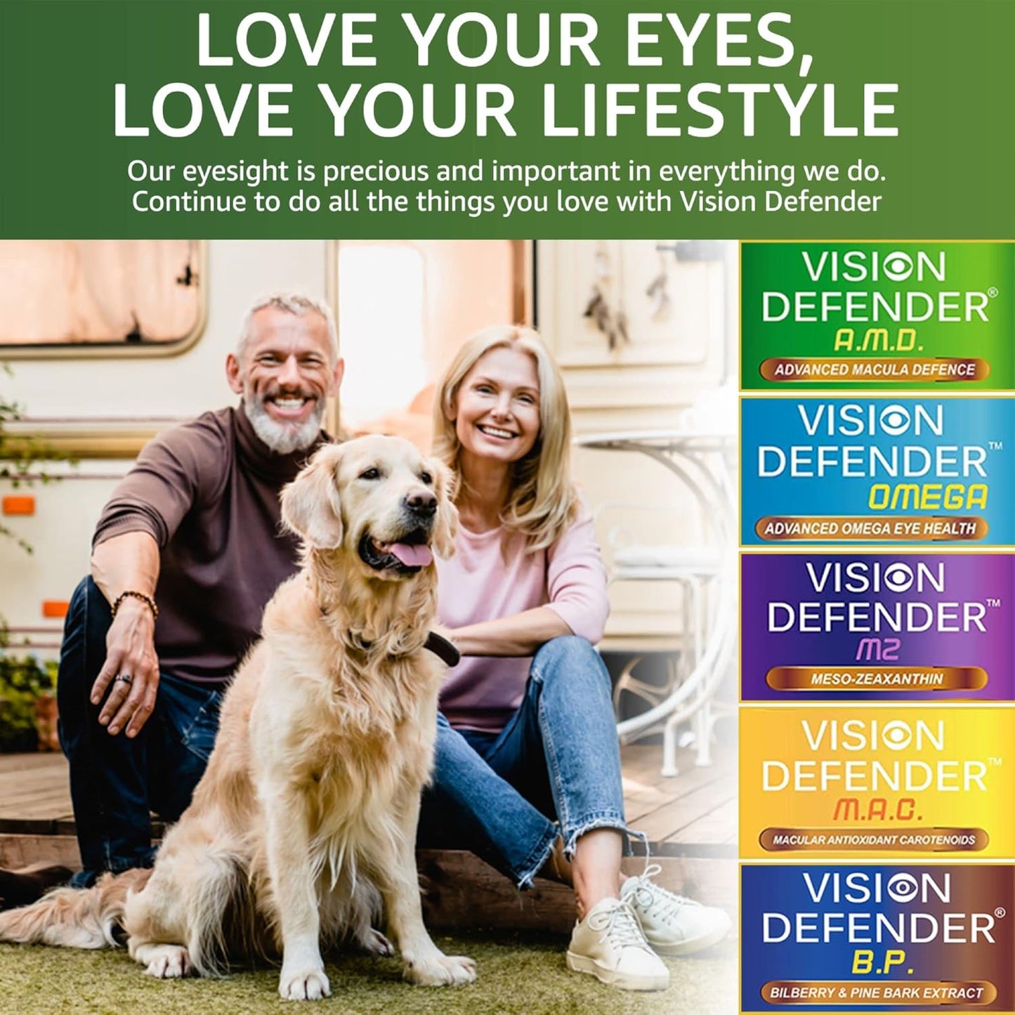Advanced Eye Care Bundle with AREDS2, Lutein, Zeaxanthin, Vitamin C & E, Copper, Zinc, Meso-Zeaxanthin, Bilberry, Pine Bark - UK Made