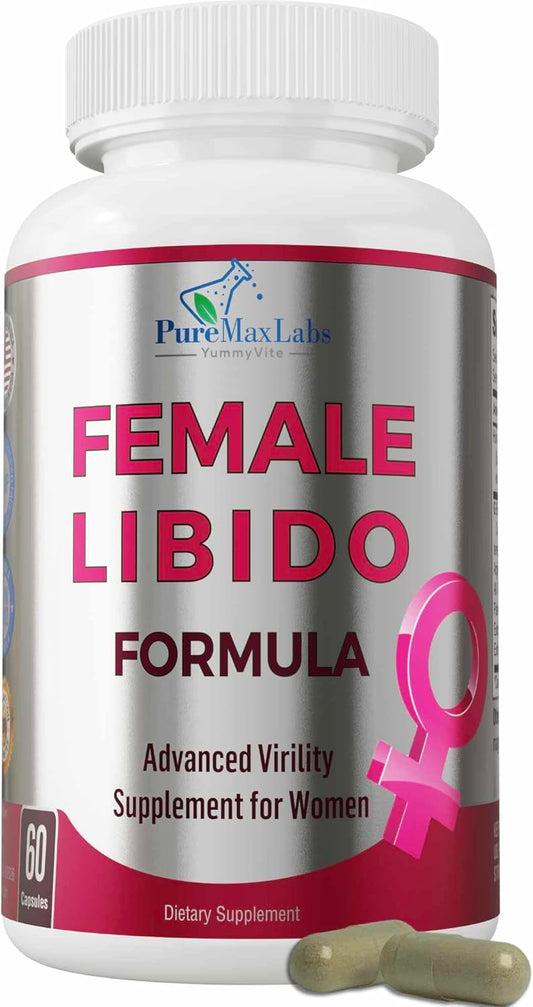 Advanced Female Libido Formula with Epimedium, Maca, and Ginseng for Desire and Energy - Non-GMO Supplement with Horny Goat Weed and Tribulus - 60 Capsules