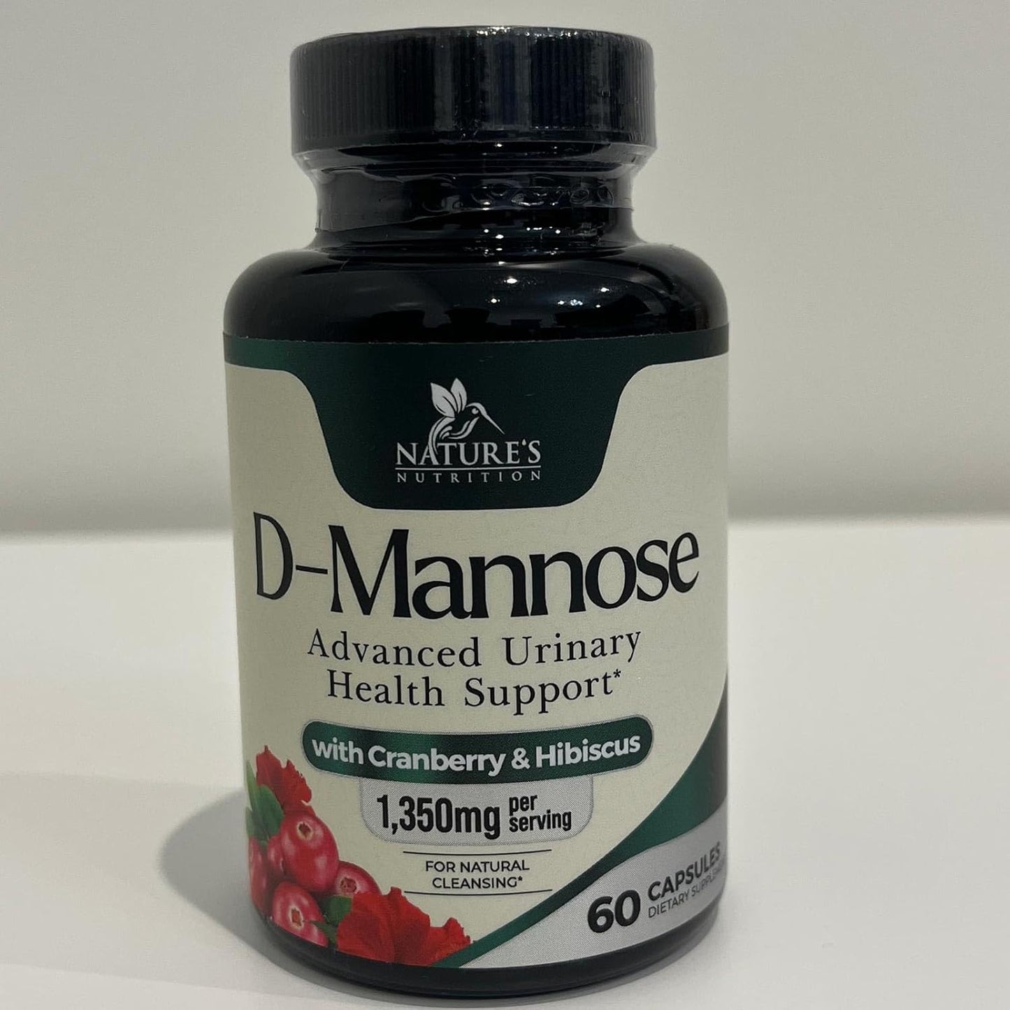 Advanced Formula DMannose Pills with Cranberry 1350mg - Natural Bladder & Urinary Tract Support - D Mannose Supplements for Men & Women - Non-GMO, Vegan - 60 Capsules