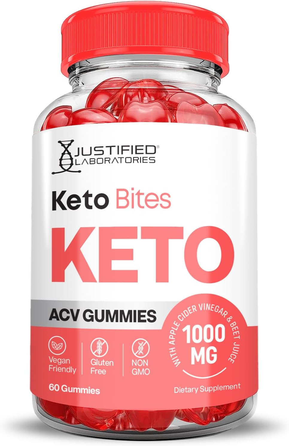Advanced Formula Keto ACV Gummies with Pomegranate & Beet Juice Powder - 1000MG Vegan Non GMO Keto Bites - 60 Gummys