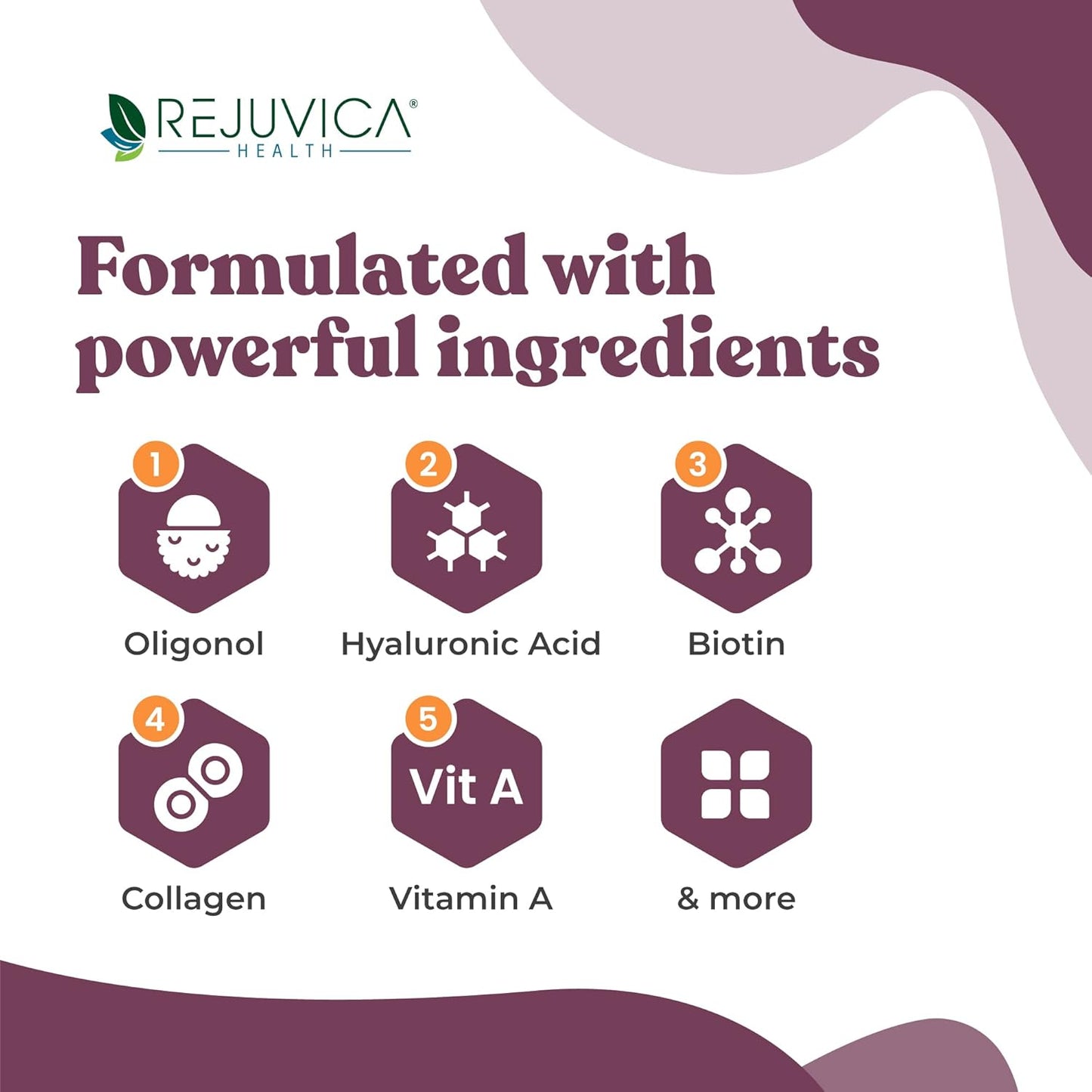 Advanced Hair, Skin, and Nails Vitamins - Supports Healthy Hair, Skin & Nails - Encapsulated Formula with Oligonol, Biotin, Collagen, MSM, Hyaluronic Acid & More