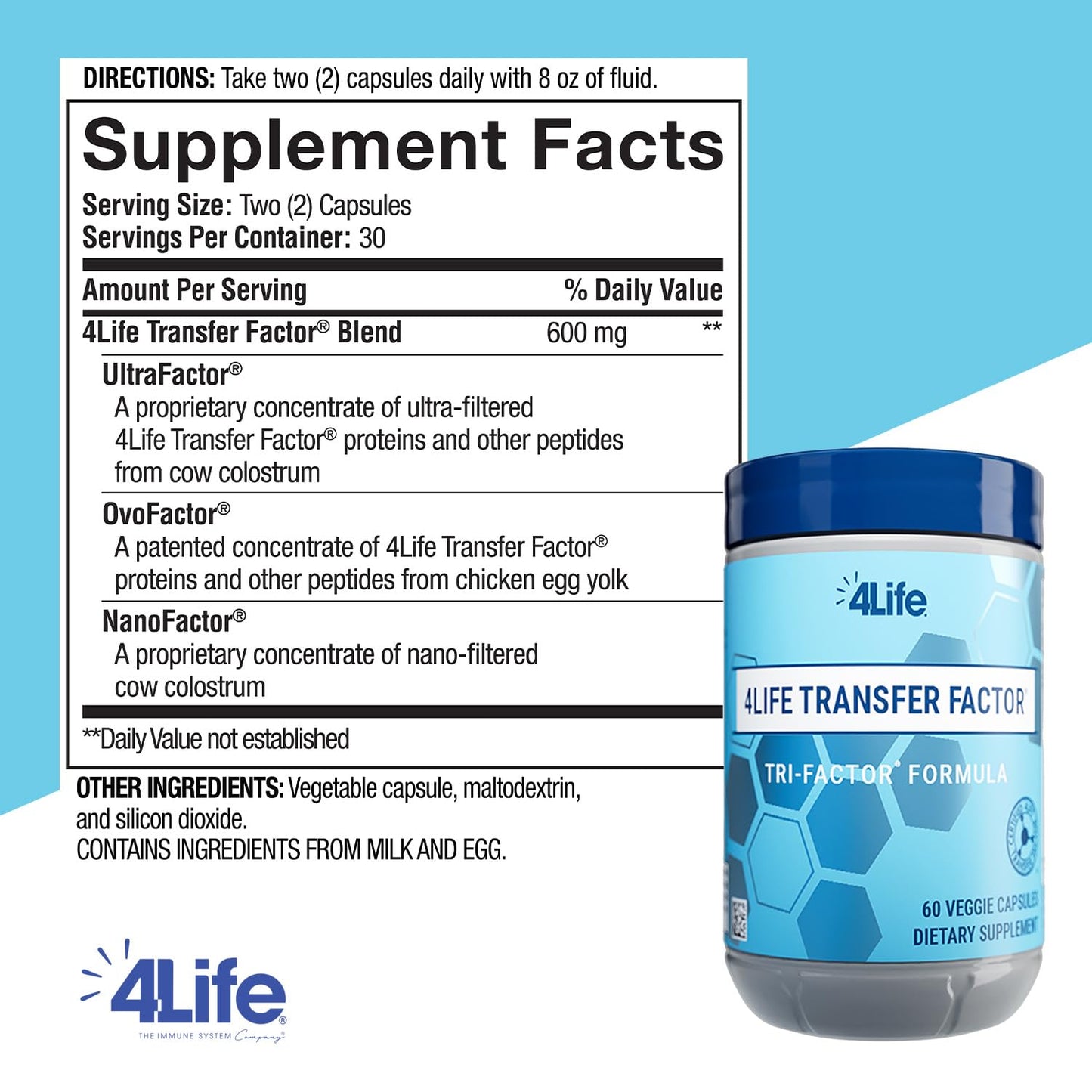 Advanced Immune Support Supplement with Colostrum & Egg Yolk - 60 Veggie Capsules