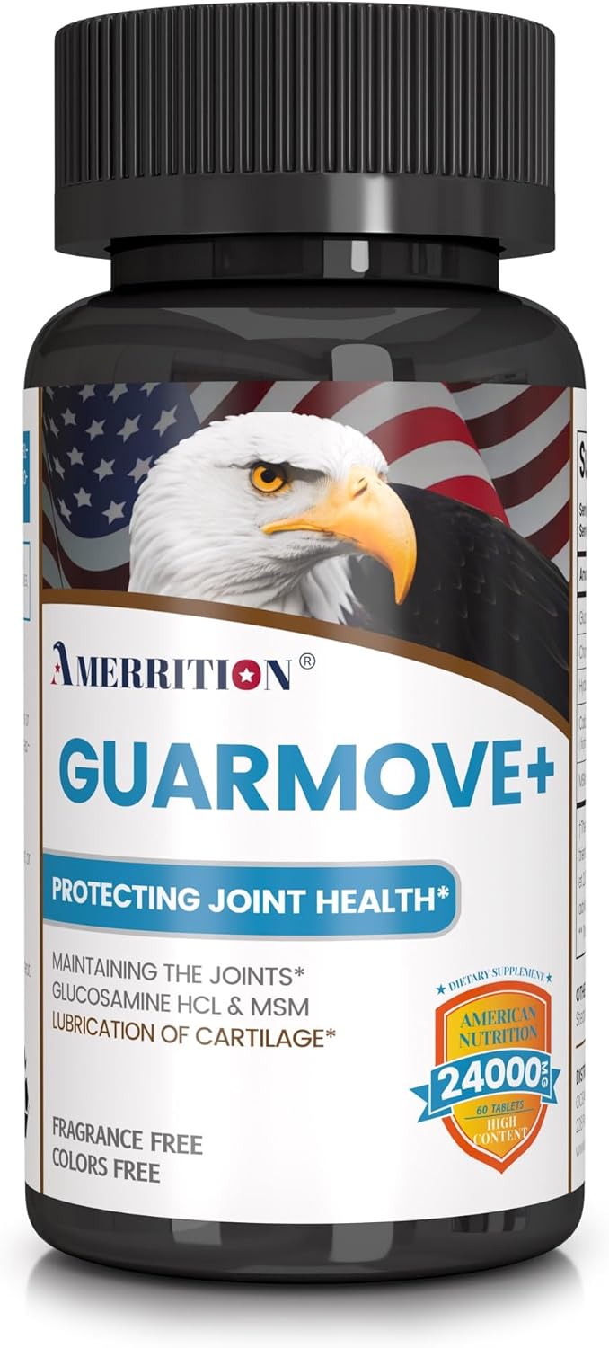 Advanced Joint Health Supplement with Glucosamine, Chondroitin, and MSM - 60 Tablets - Amerrition GUARMOVE