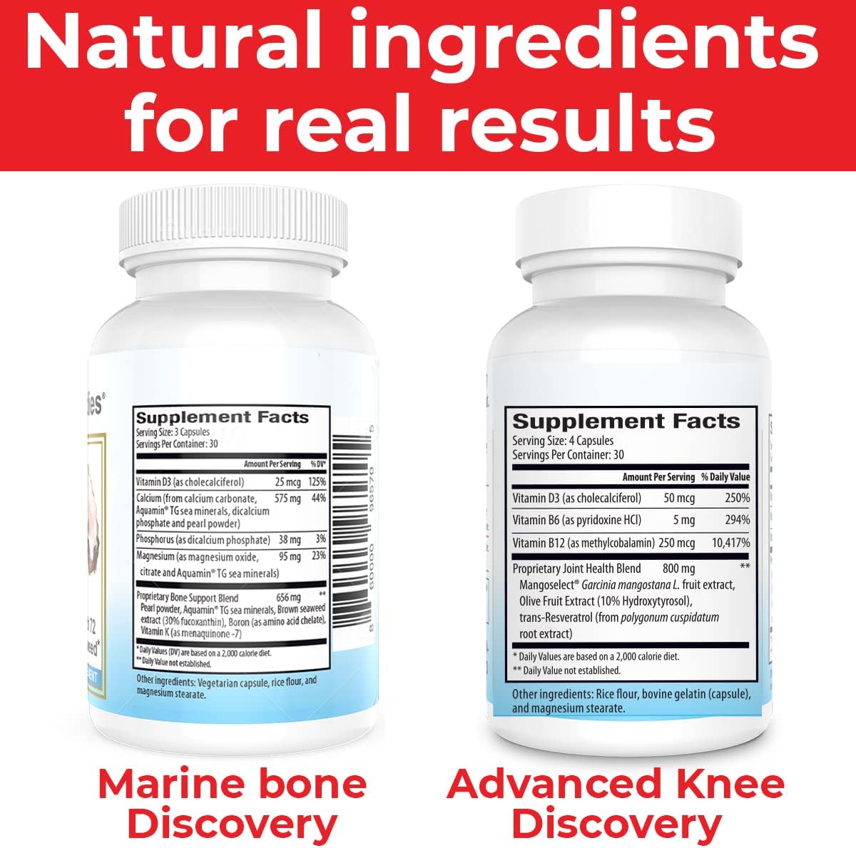 Advanced Joint Support Combo Pack with Marine Bone and Knee Discoveries