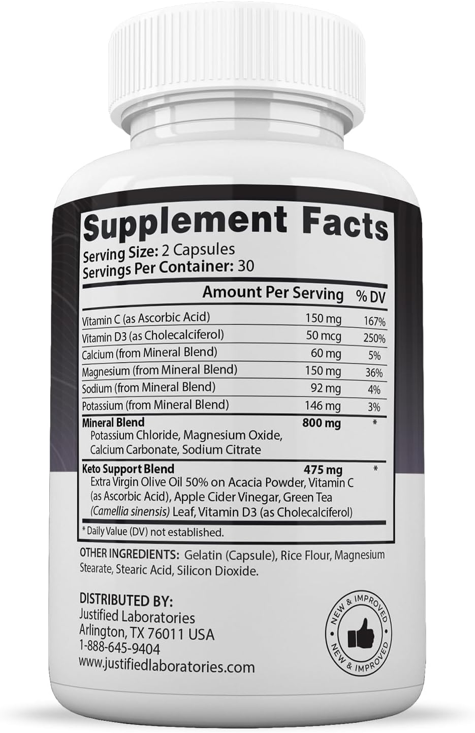 Advanced Keto 1500 Keto Pills (2 Pack) with Apple Cider Vinegar & Green Tea - 1275MG Formula - 120 Capsules