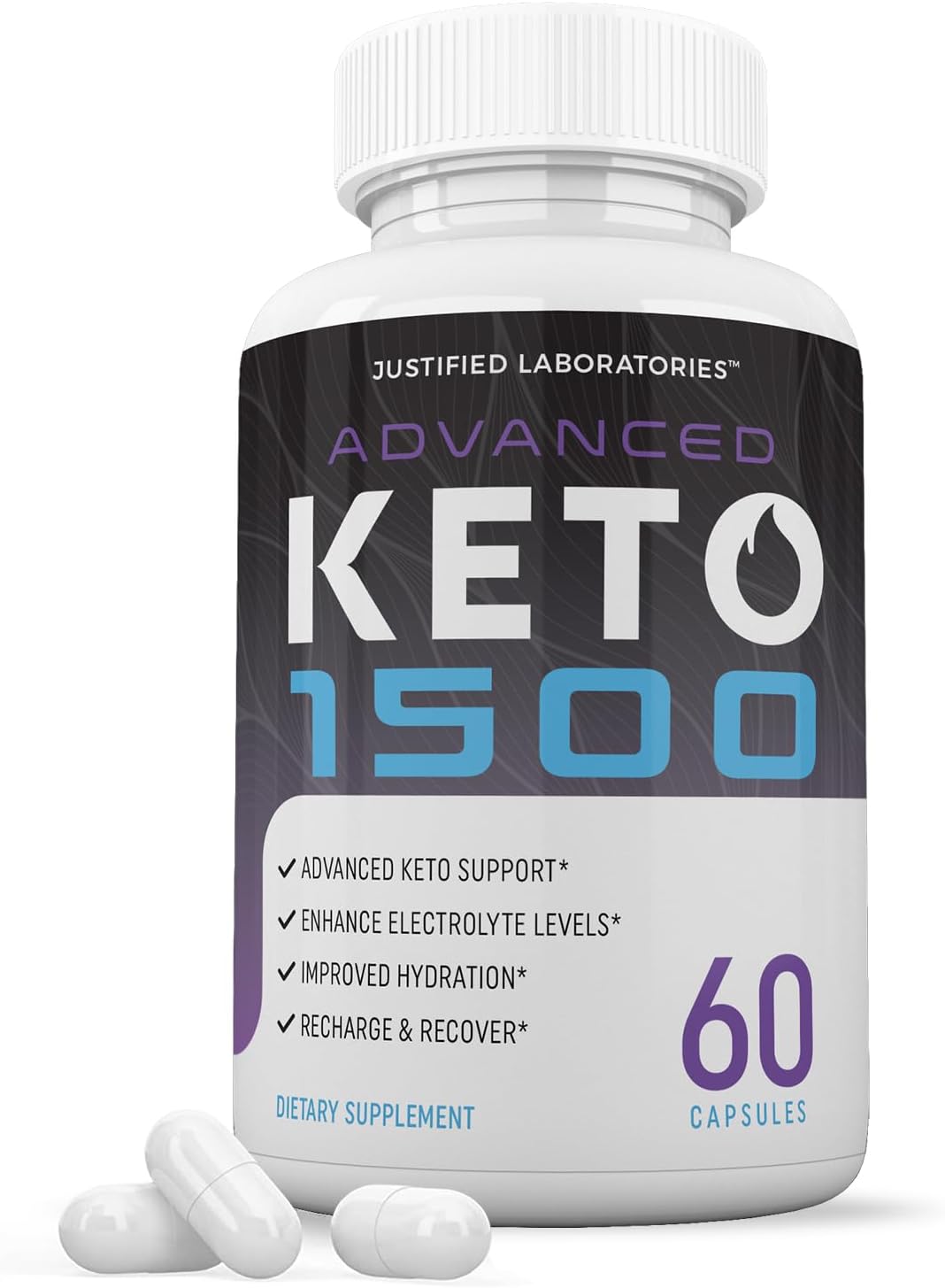 Advanced Keto 1500 Pills 1275MG with Apple Cider Vinegar & Green Tea - 60 Capsules