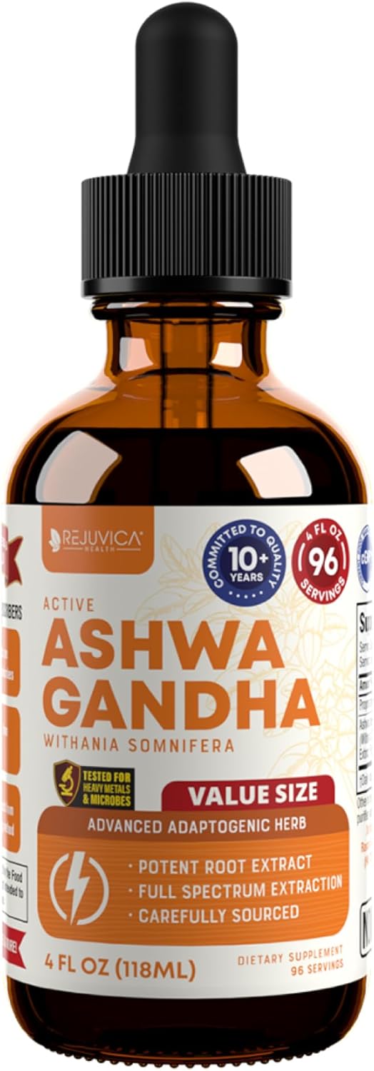 Advanced Liquid Ashwagandha Supplement - Withania Somnifera Extract - Rich in Withanolides - Pure Ashwagandha Roots Formula