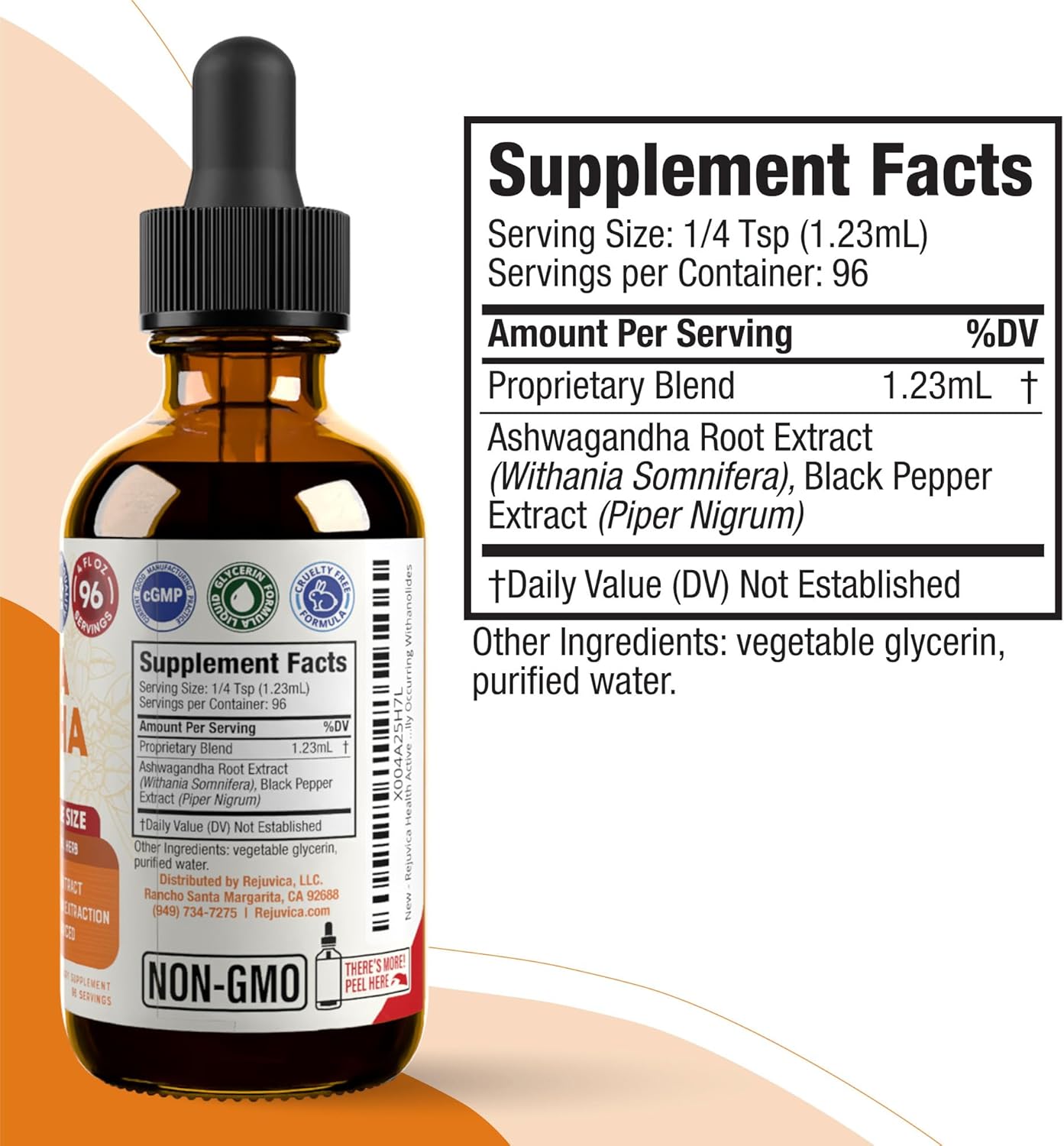 Advanced Liquid Ashwagandha Supplement - Withania Somnifera Extract - Rich in Withanolides - Pure Ashwagandha Roots Formula