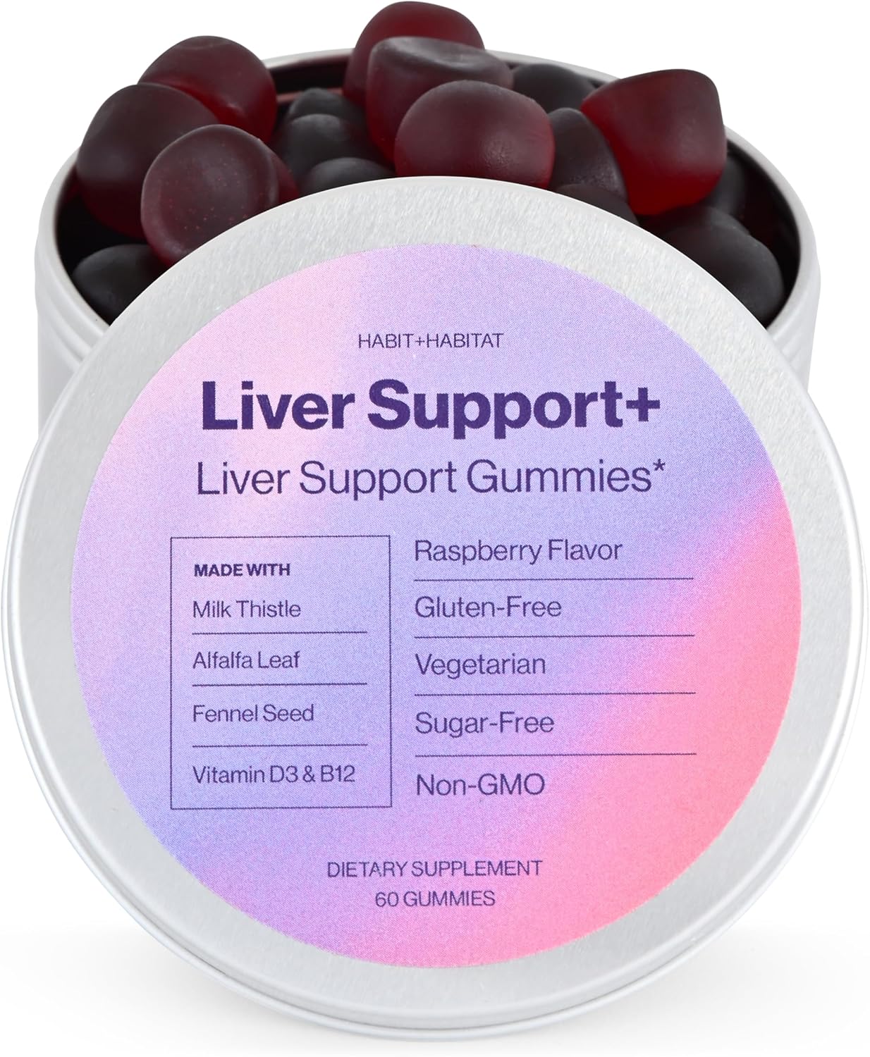 Advanced Liver Support Supplement with Milk Thistle, Alfalfa Leaf, Vitamins D3 and B12 - Habit + Habitat Formula