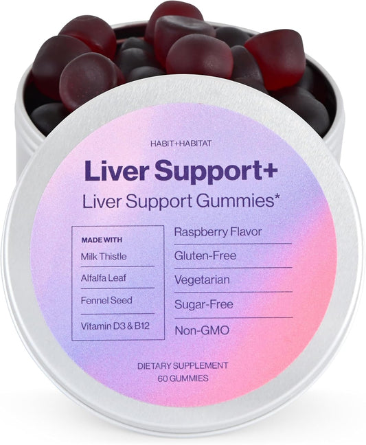 Advanced Liver Support Supplement with Milk Thistle, Alfalfa Leaf, Vitamins D3 and B12 - Habit + Habitat Formula