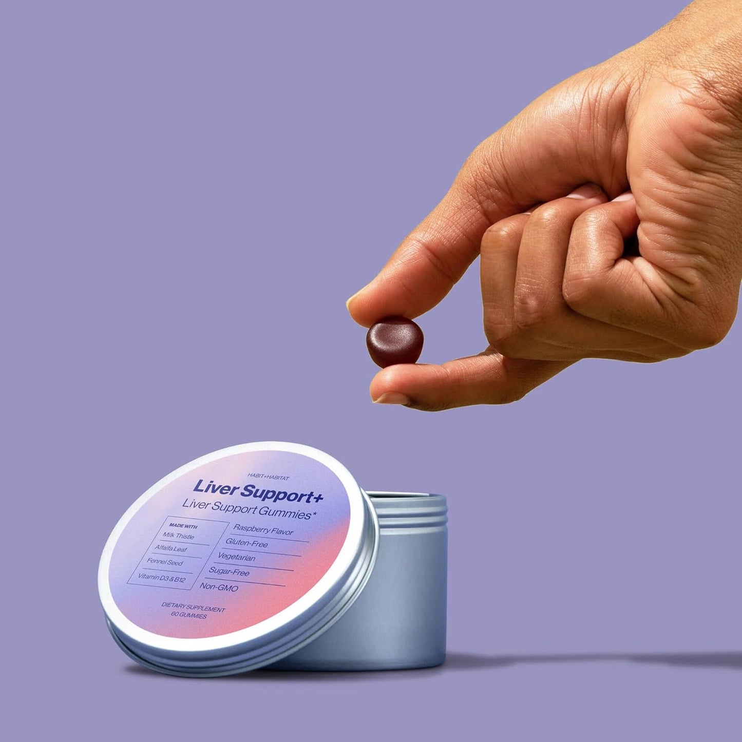 Advanced Liver Support Supplement with Milk Thistle, Alfalfa Leaf, Vitamins D3 and B12 - Habit + Habitat Formula