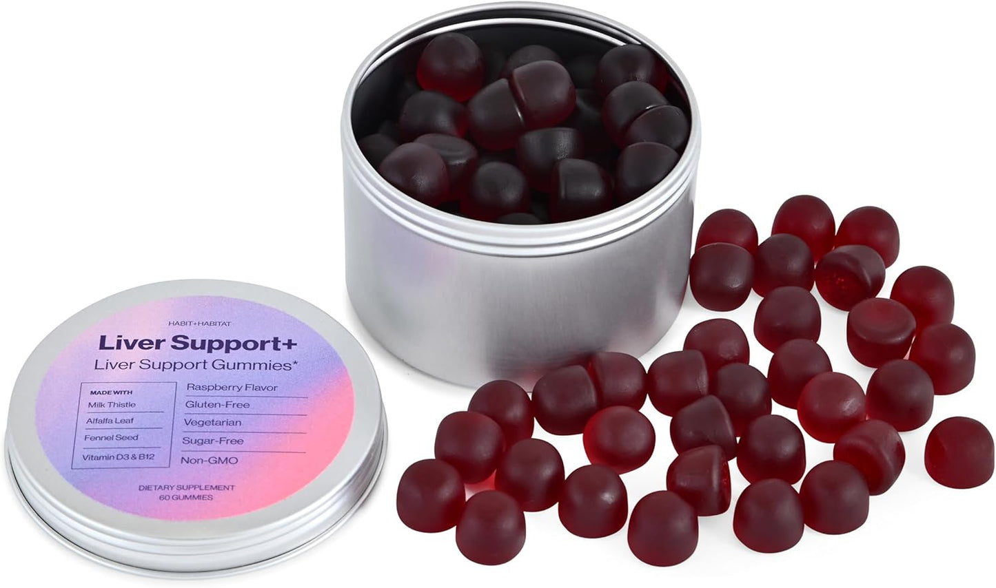 Advanced Liver Support Supplement with Milk Thistle, Alfalfa Leaf, Vitamins D3 and B12 - Habit + Habitat Formula