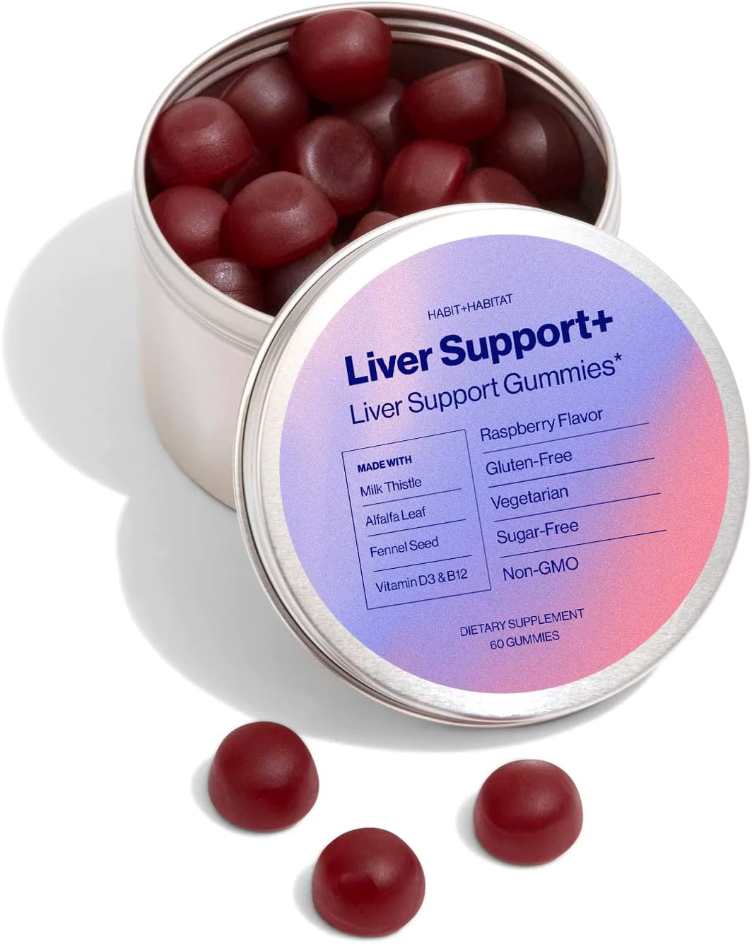 Advanced Liver Support Supplement with Milk Thistle, Alfalfa Leaf, Vitamins D3 and B12 - Habit + Habitat Formula