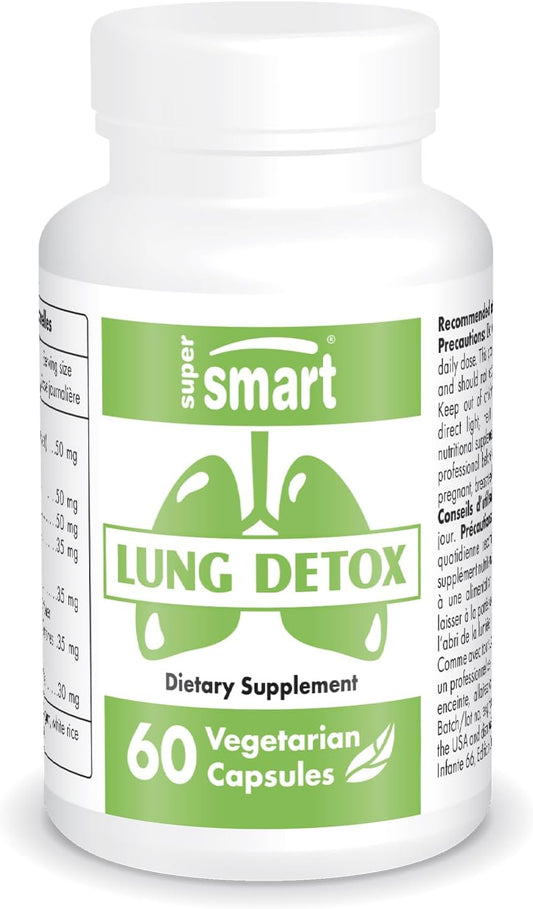 Advanced Lung Detox Supplement with Quercetin, Bromelain, Curcuminoids, EGCG - 60 Non-GMO & Gluten Free Capsules